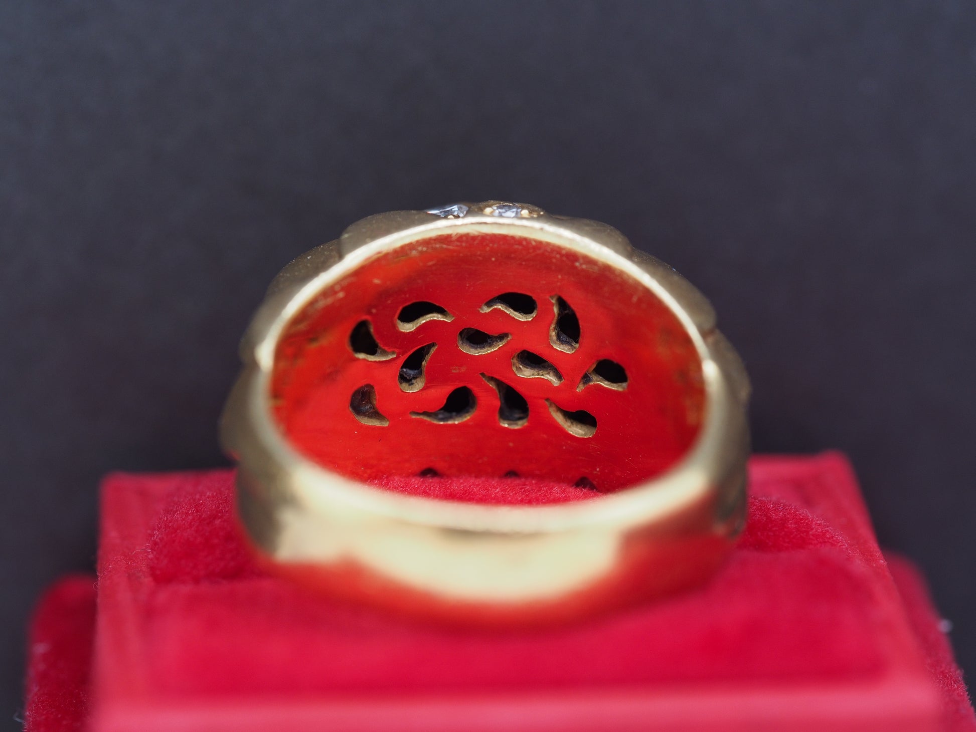 18K Yellow Gold Judith Lieber Diamond Cocktail Ring