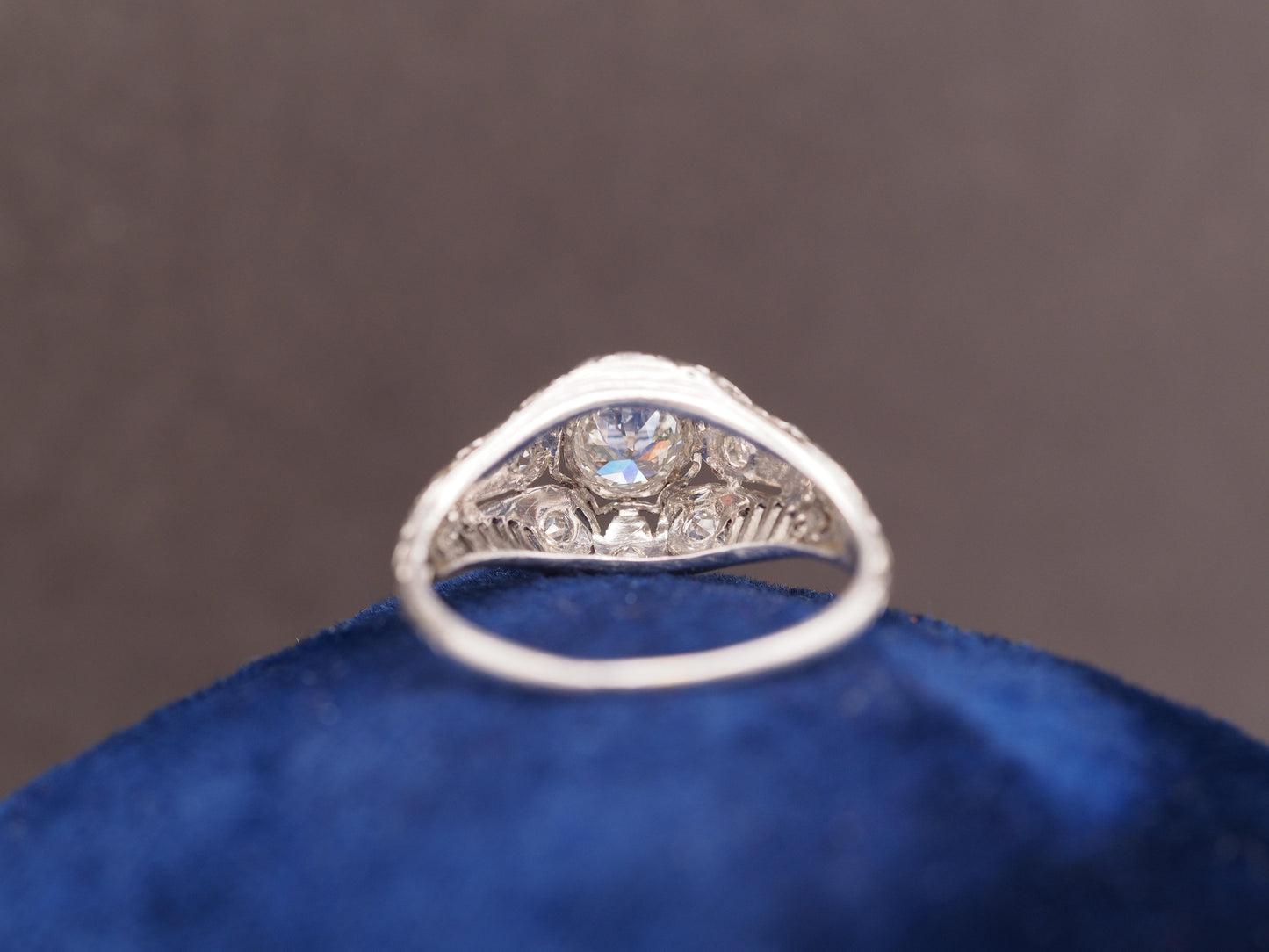 Circa 1920s Platinum Art Deco .50ct total weight Diamond Engagement Ring