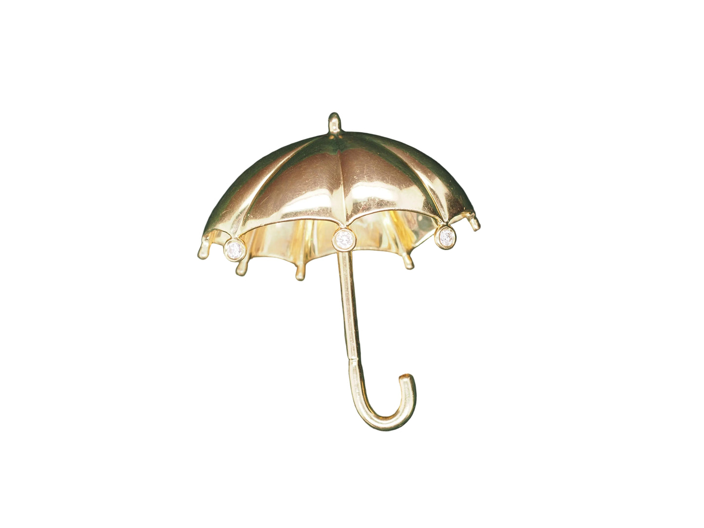 18K Yellow Gold “Tiffany & Co” Diamond Umbrella Brooch