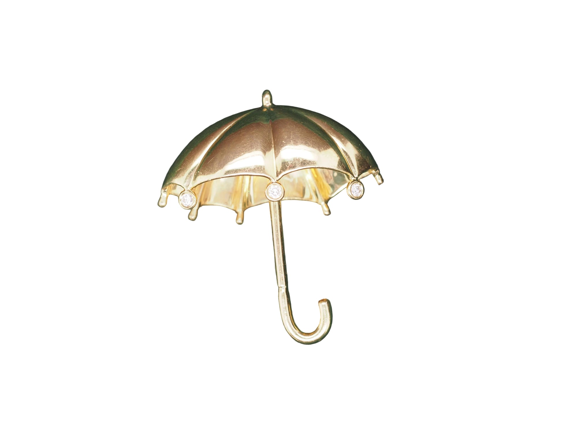 18K Yellow Gold “Tiffany & Co” Diamond Umbrella Brooch
