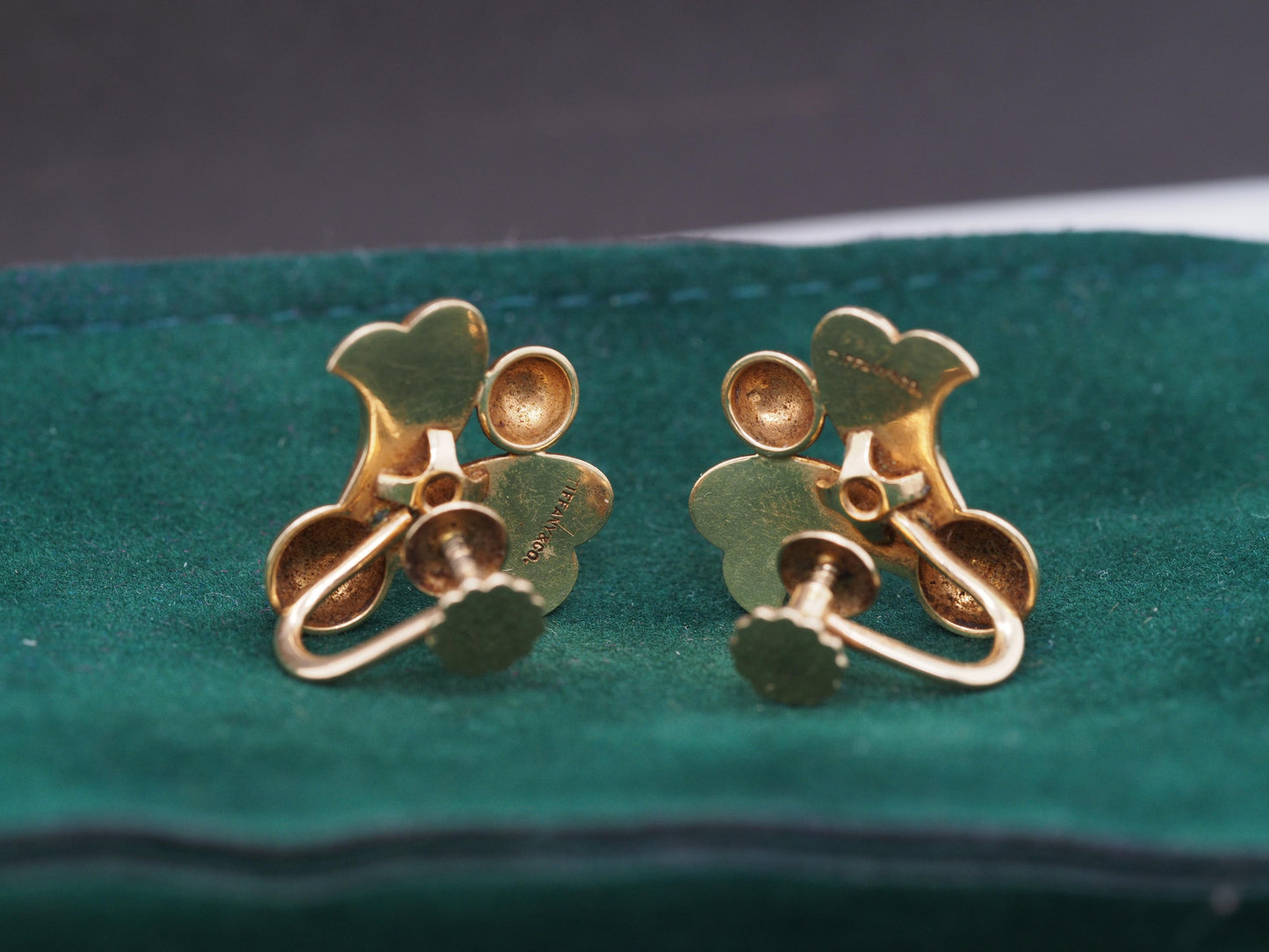 1950s Vintage Tiffany & Co 14K Yellow Gold Earrings