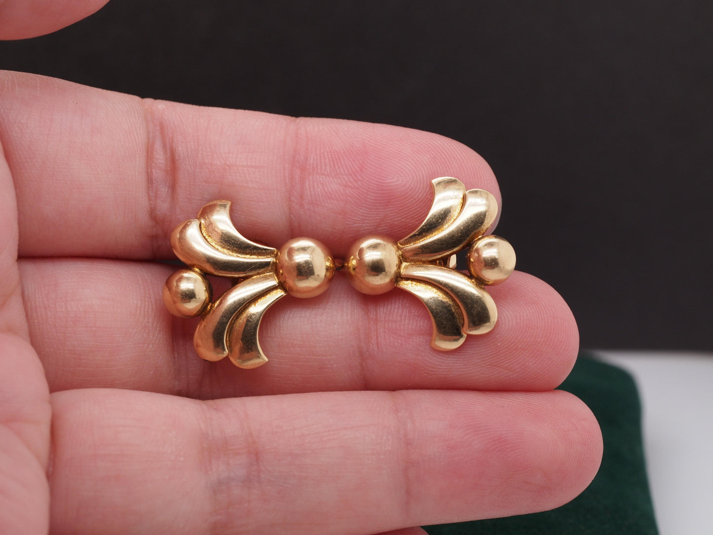 1950s Vintage Tiffany & Co 14K Yellow Gold Earrings