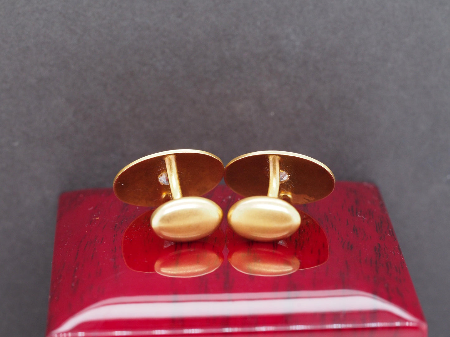1900s Edwardian 14K Yellow Gold .55cttw Old Mine Diamond Cufflinks - VHK#495