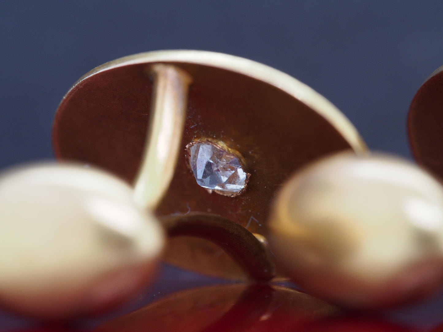 1900s Edwardian 14K Yellow Gold .55cttw Old Mine Diamond Cufflinks - VHK#495