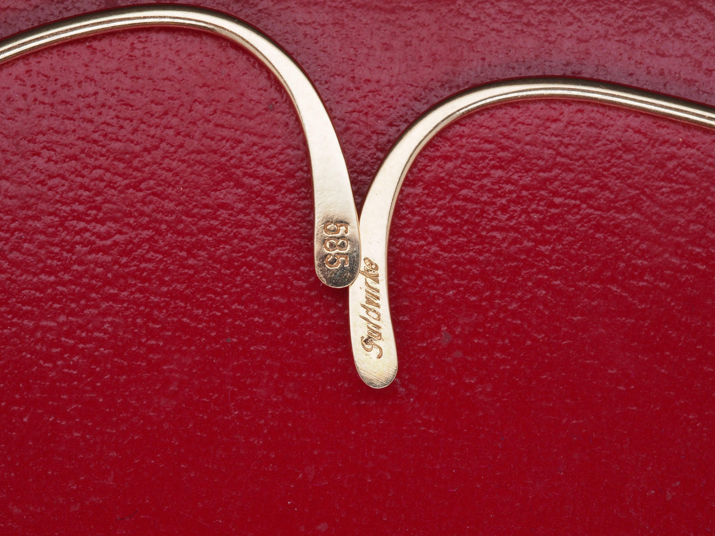 HELLERUP, GULDVIRKE 1960 DENMARK 14 KT YELLOW GOLD KINETIC EARRINGS