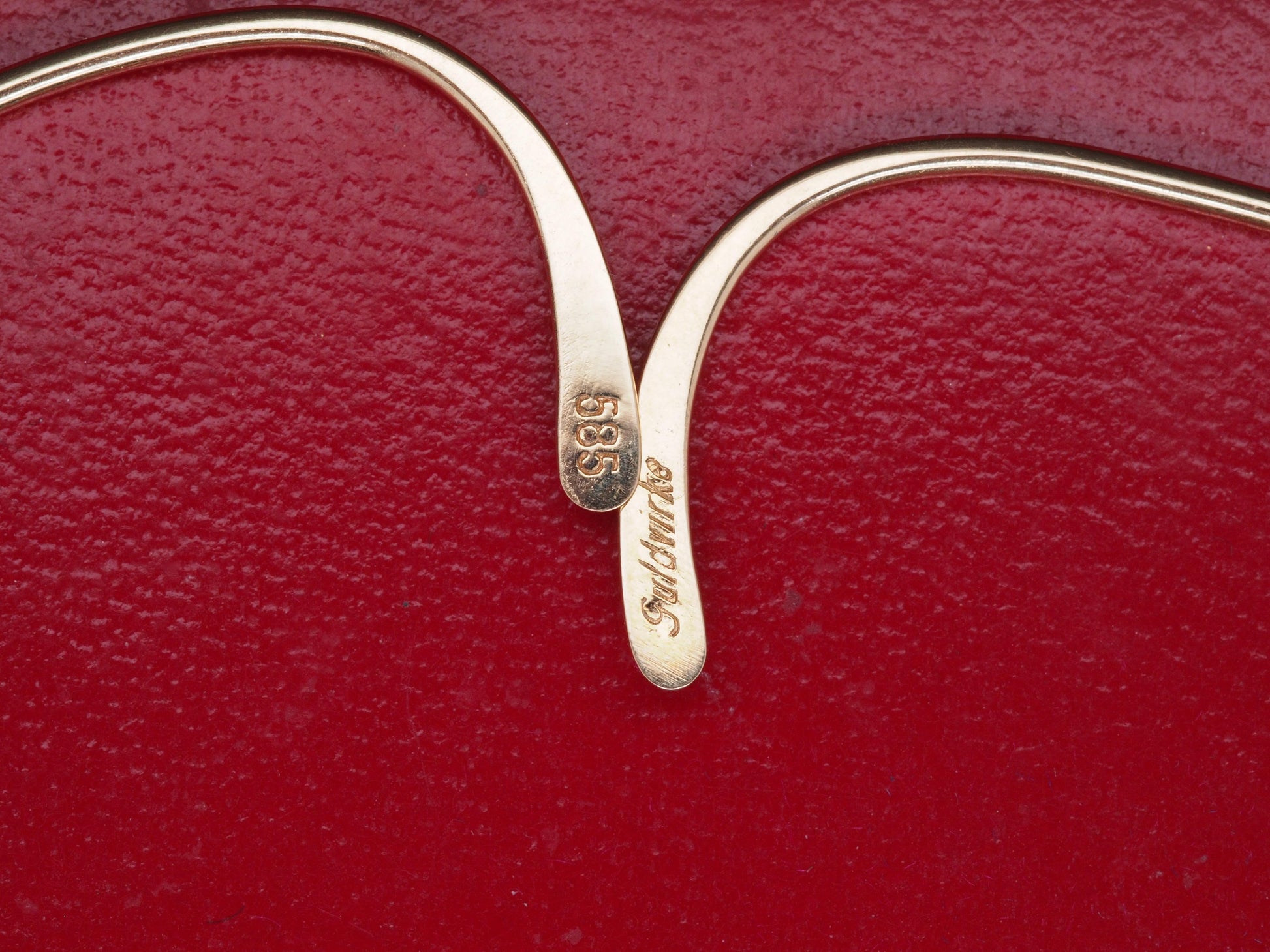 HELLERUP, GULDVIRKE 1960 DENMARK 14 KT YELLOW GOLD KINETIC EARRINGS
