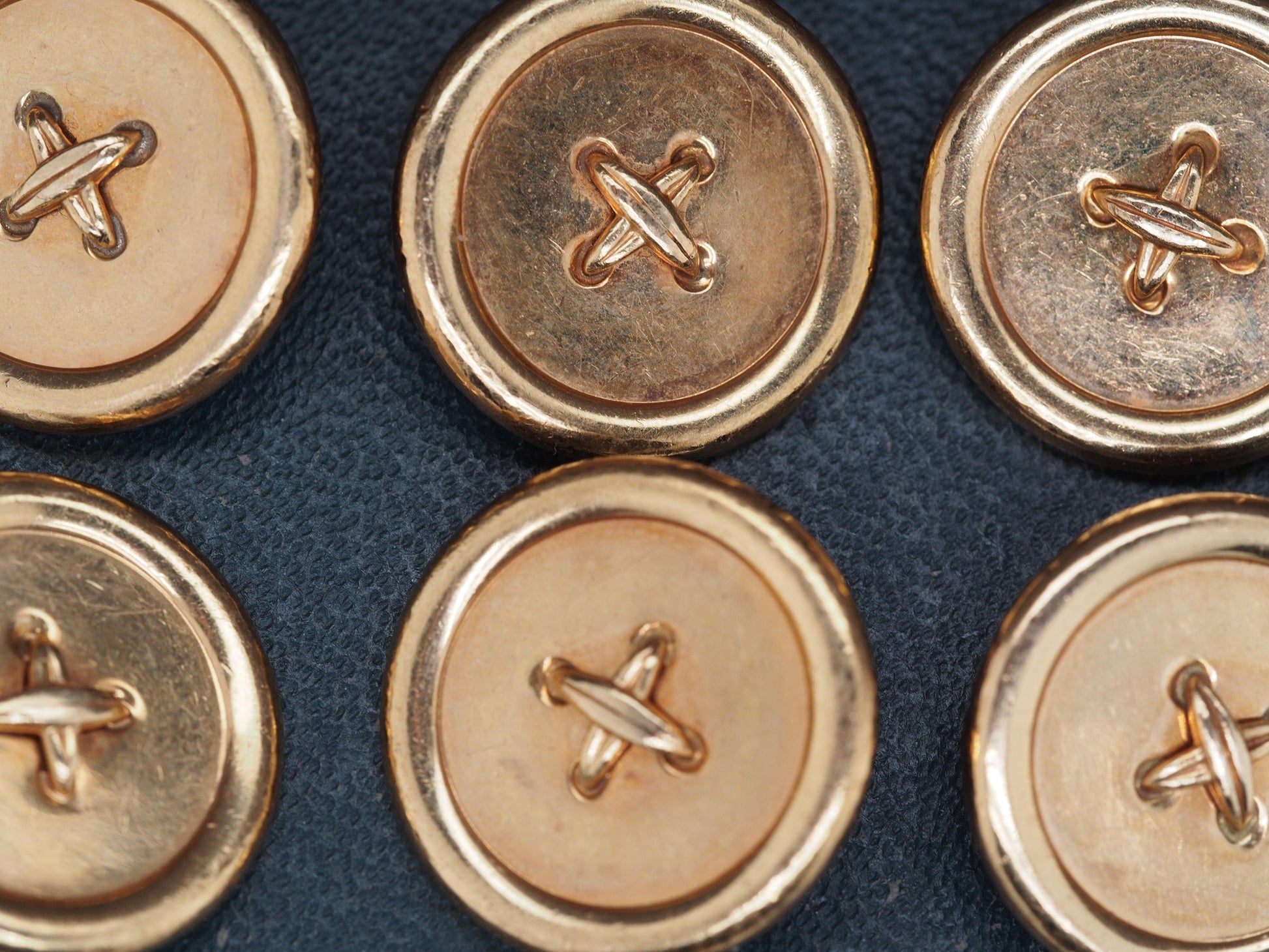 1950s Tiffany & Co. 14K Yellow Gold Button Set of 6 - VHK#515