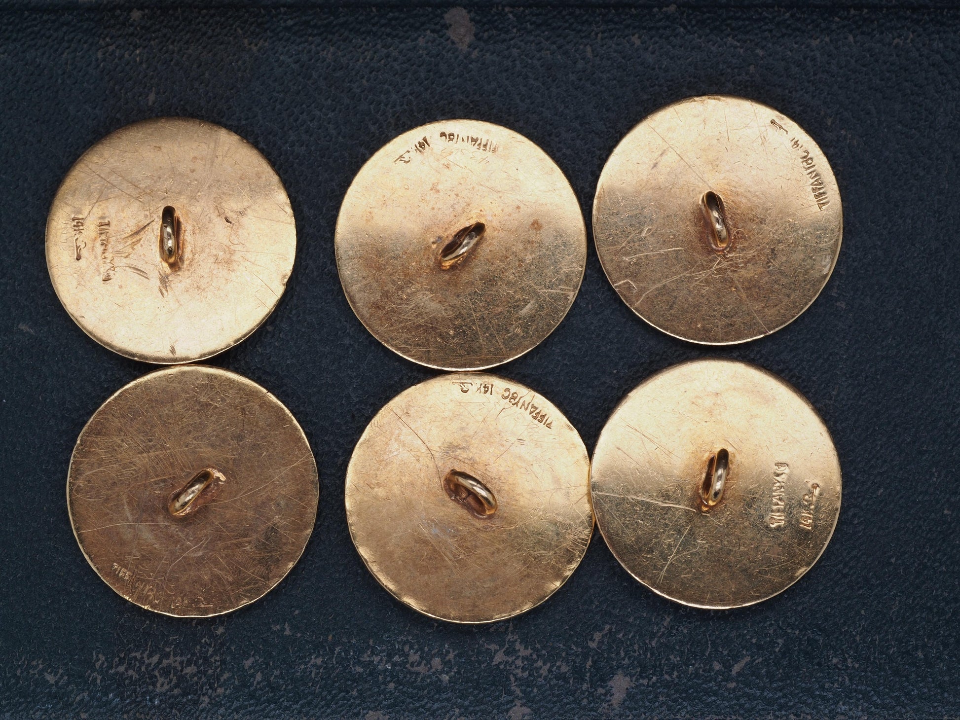 1950s Tiffany & Co. 14K Yellow Gold Button Set of 6 - VHK#515