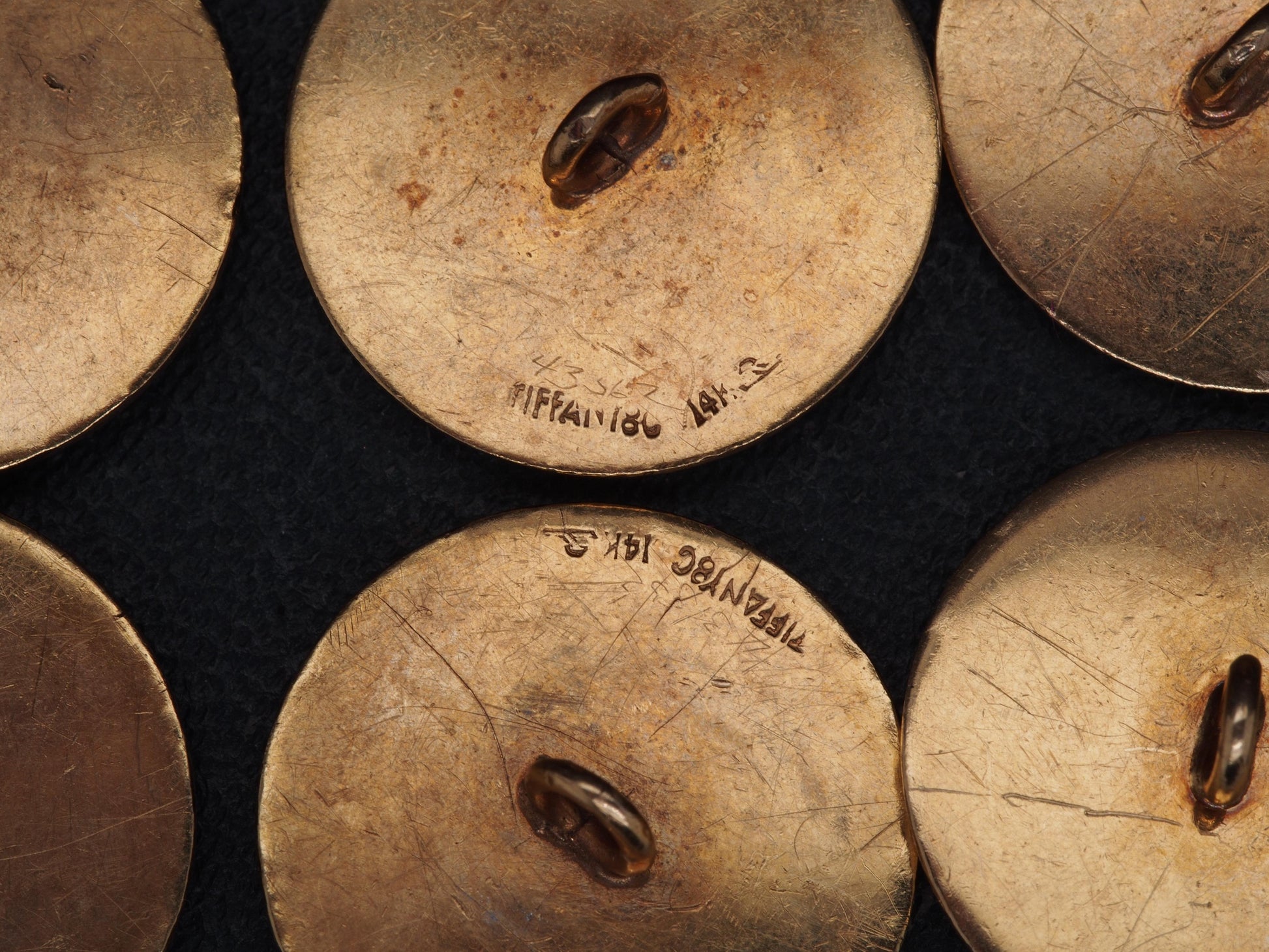 1950s Tiffany & Co. 14K Yellow Gold Button Set of 6 - VHK#515