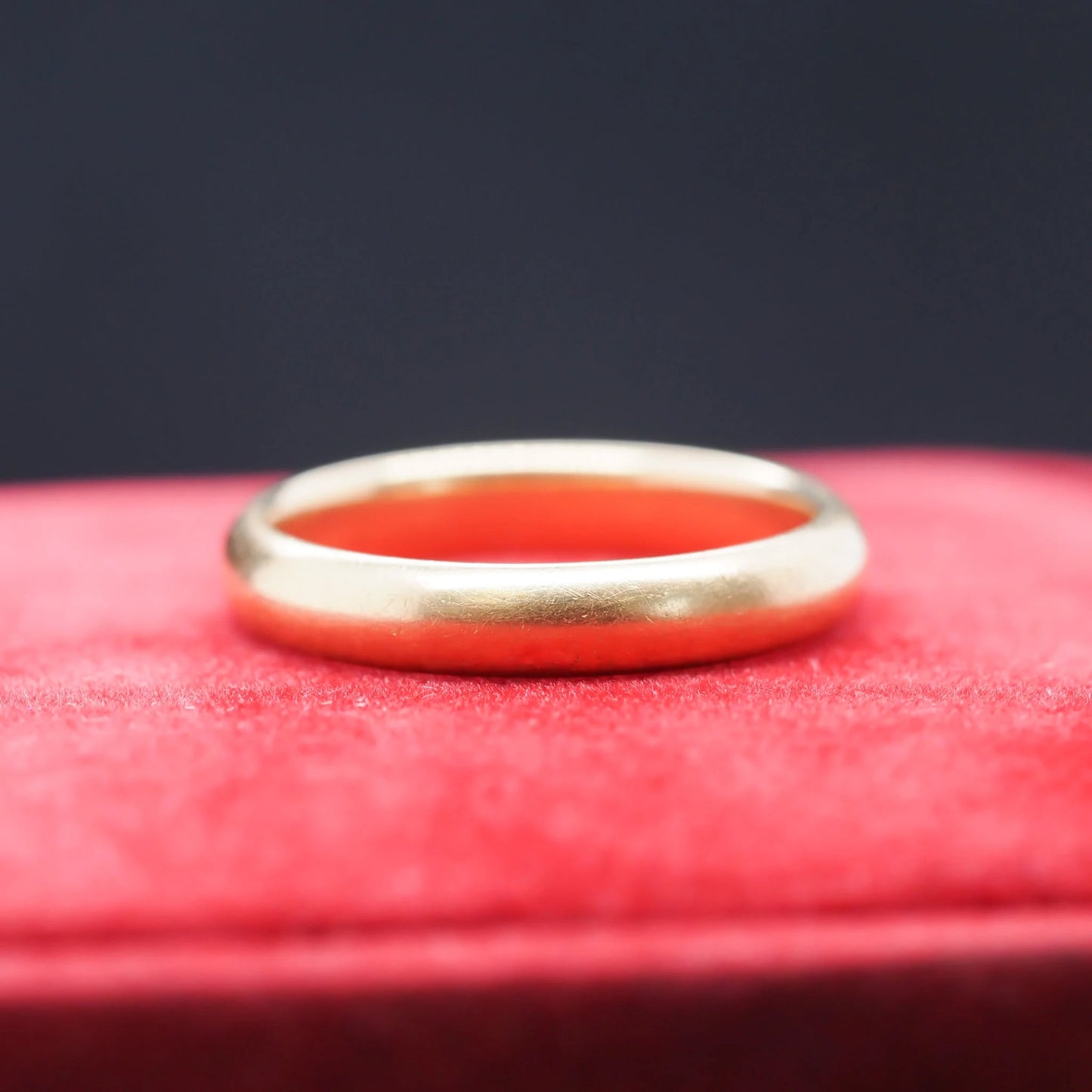 1900s Edwardian 18K Yellow Gold Wedding Band with Hallmarks - VHK#310