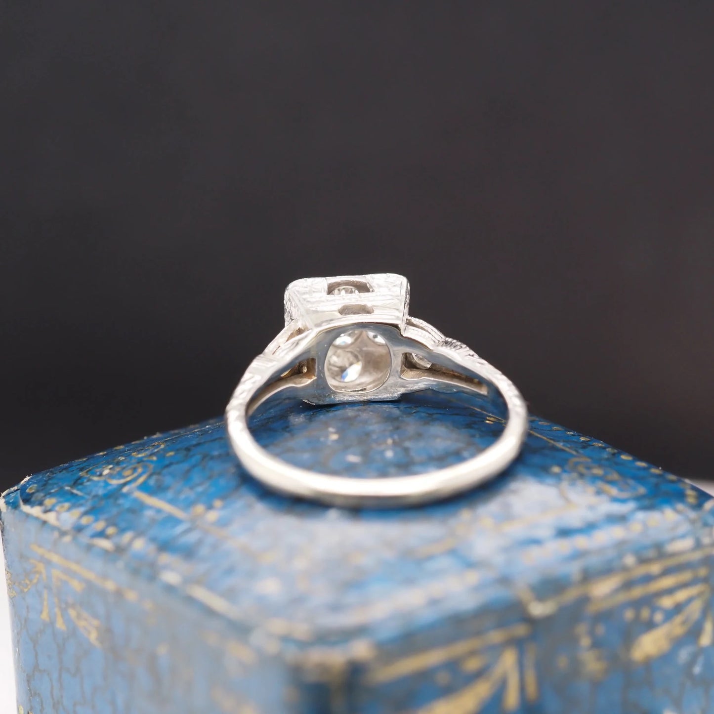 Circa 1920s Platinum Art Deco Diamond Engagement Ring - VHK#301