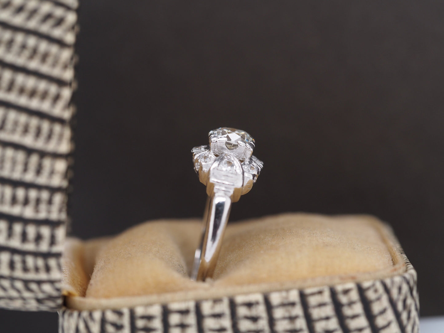 Circa 1930s Platinum Art Deco .65ct Old European Diamond Engagement Ring - VHK#333
