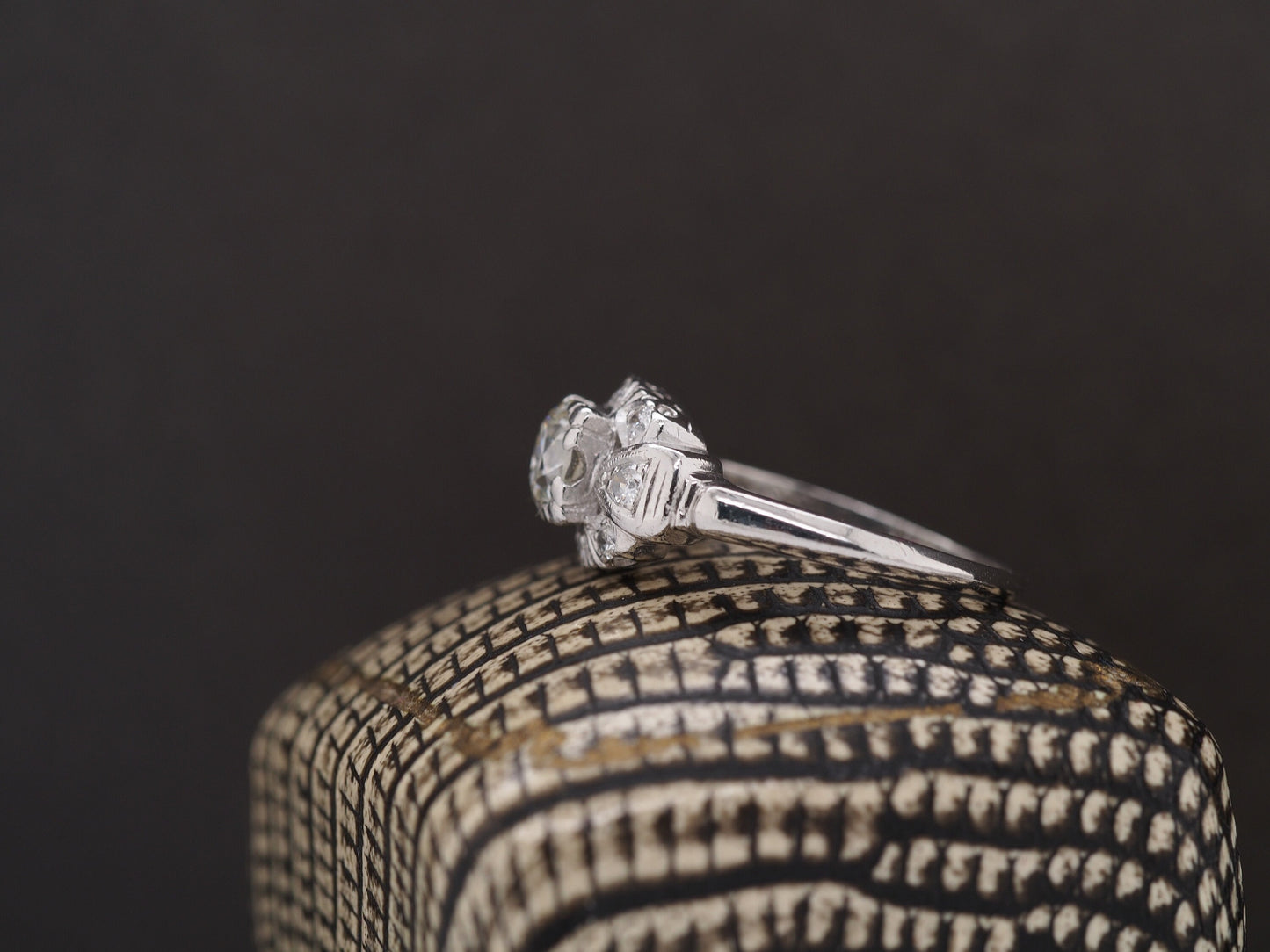 Circa 1930s Platinum Art Deco .65ct Old European Diamond Engagement Ring - VHK#333