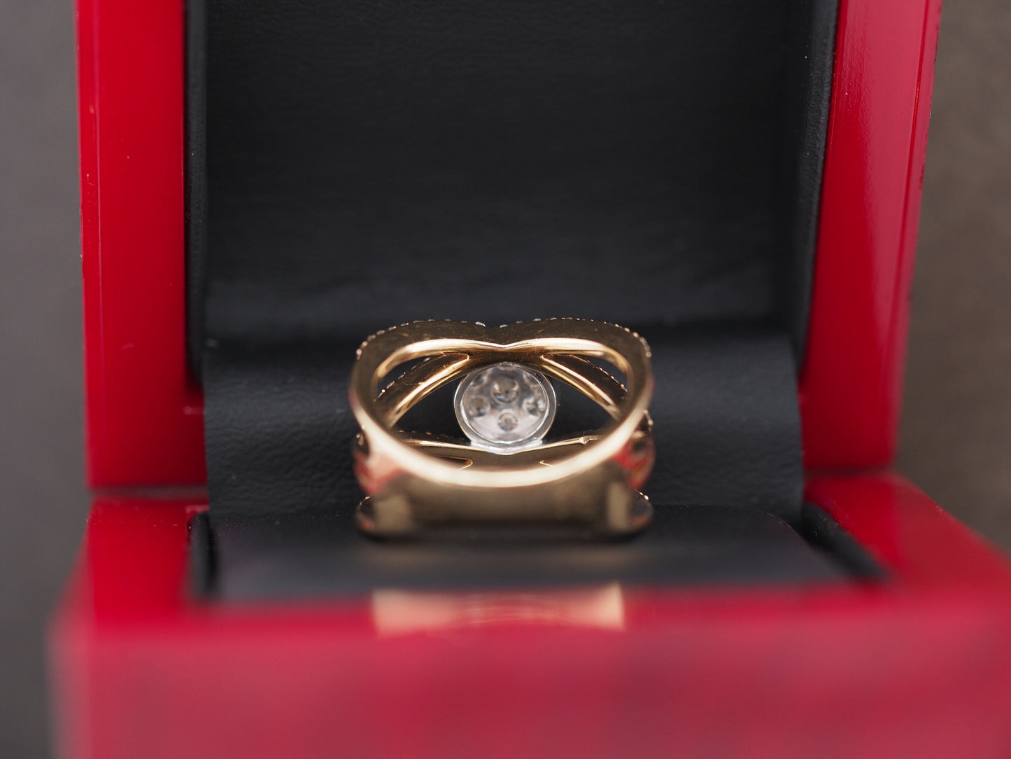14K Diamond “Criss Cross” Band Diamond Cocktail Ring - VHK#332