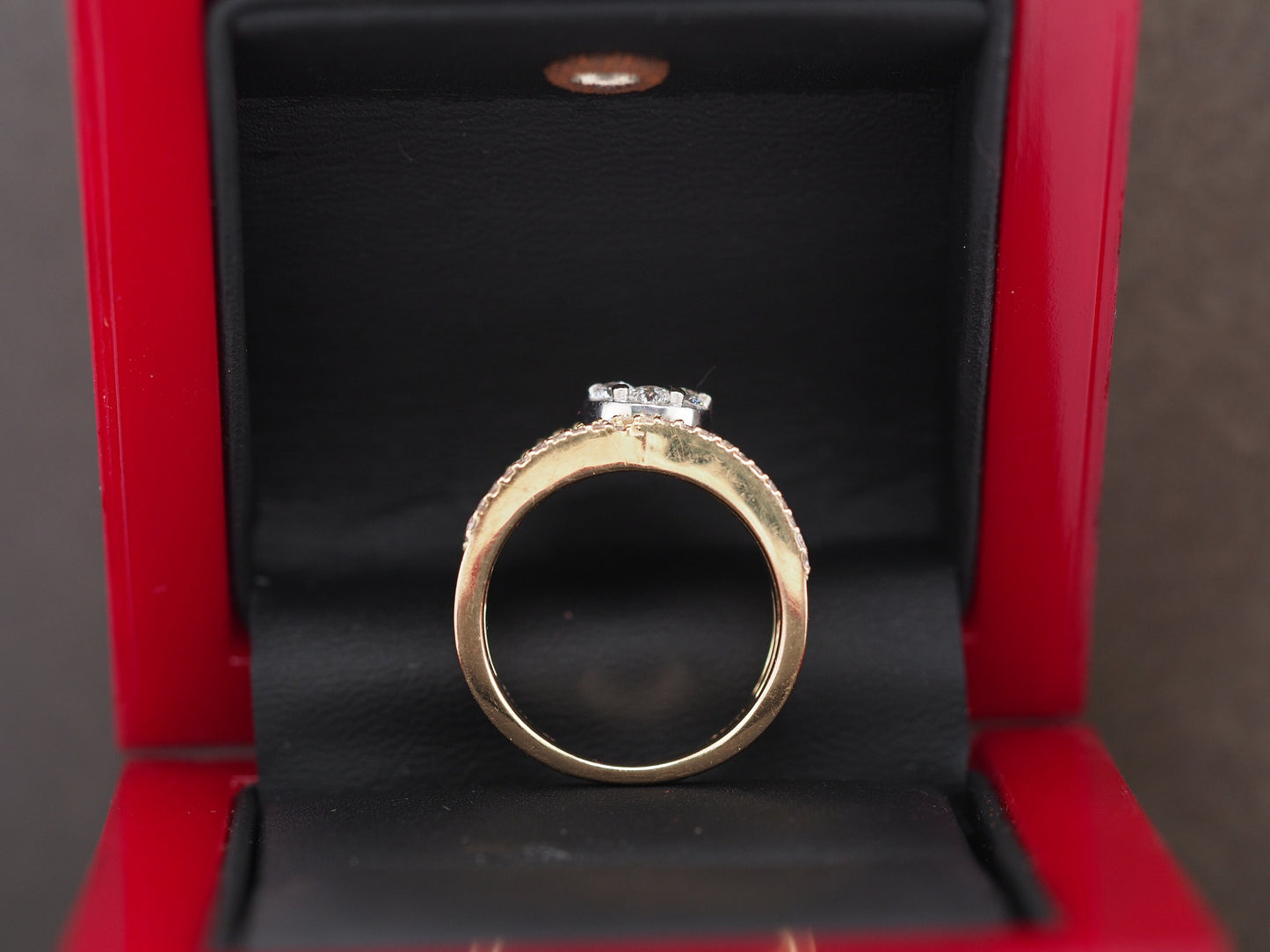 14K Diamond “Criss Cross” Band Diamond Cocktail Ring - VHK#332