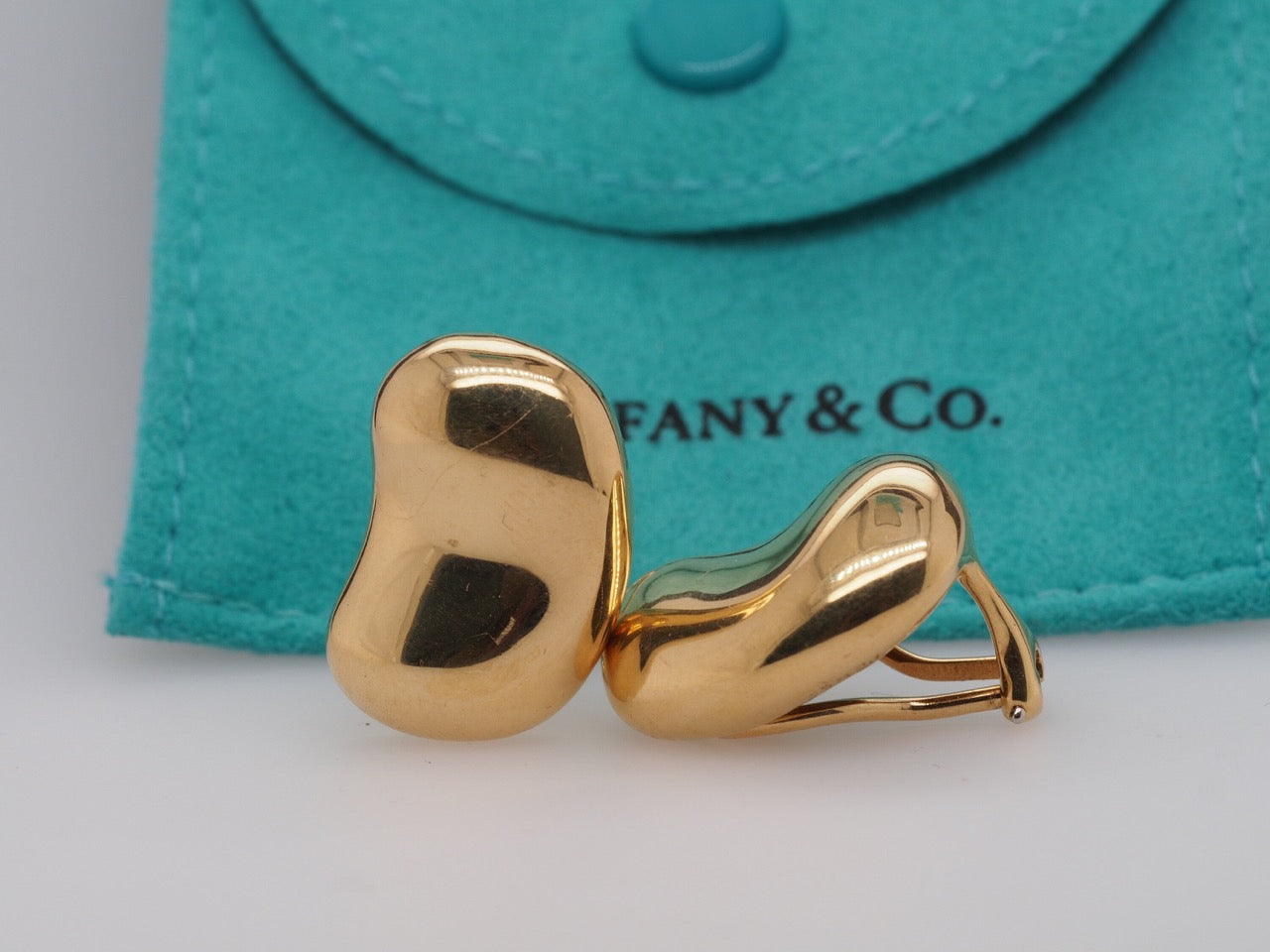 Tiffany & Co. 18K Yellow Gold JUMBO Bean Earrings by Elsa Peretti - VHK#361