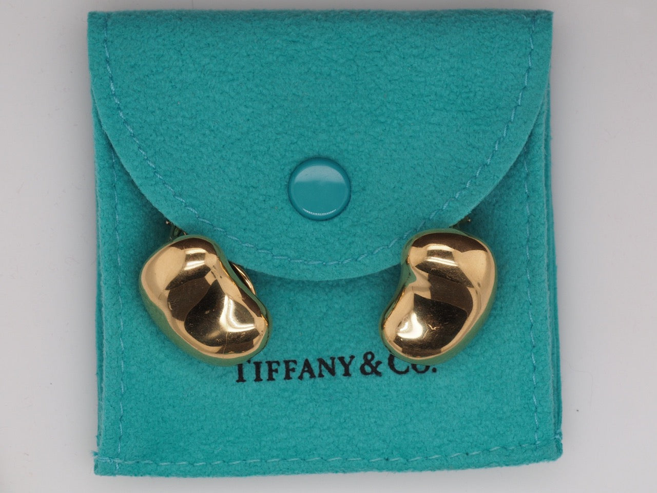 Tiffany & Co. 18K Yellow Gold JUMBO Bean Earrings by Elsa Peretti - VHK#361