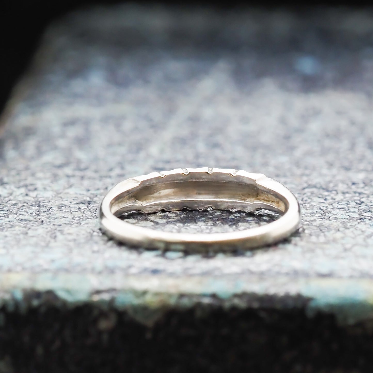 Art Deco 1920s 14K White Gold Wedding Band - VHK#569