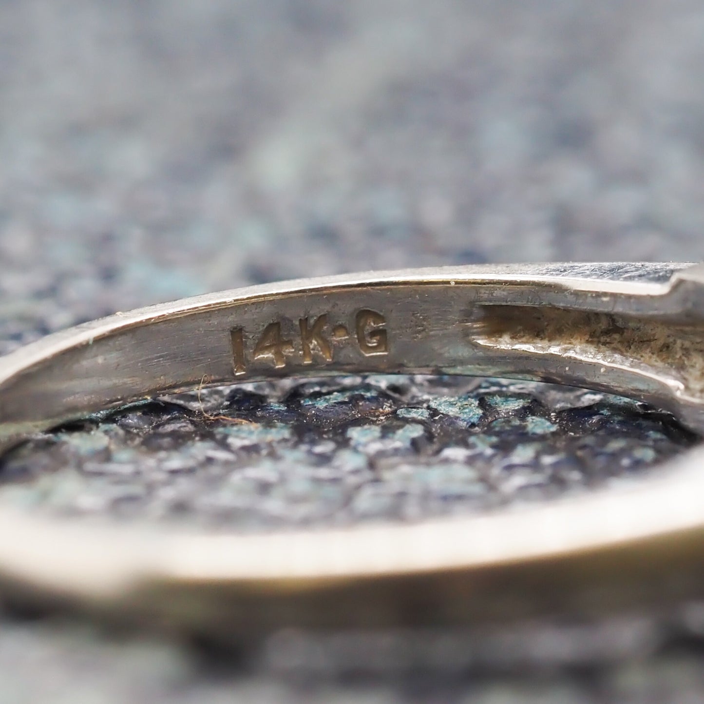 Art Deco 1920s 14K White Gold Wedding Band - VHK#569
