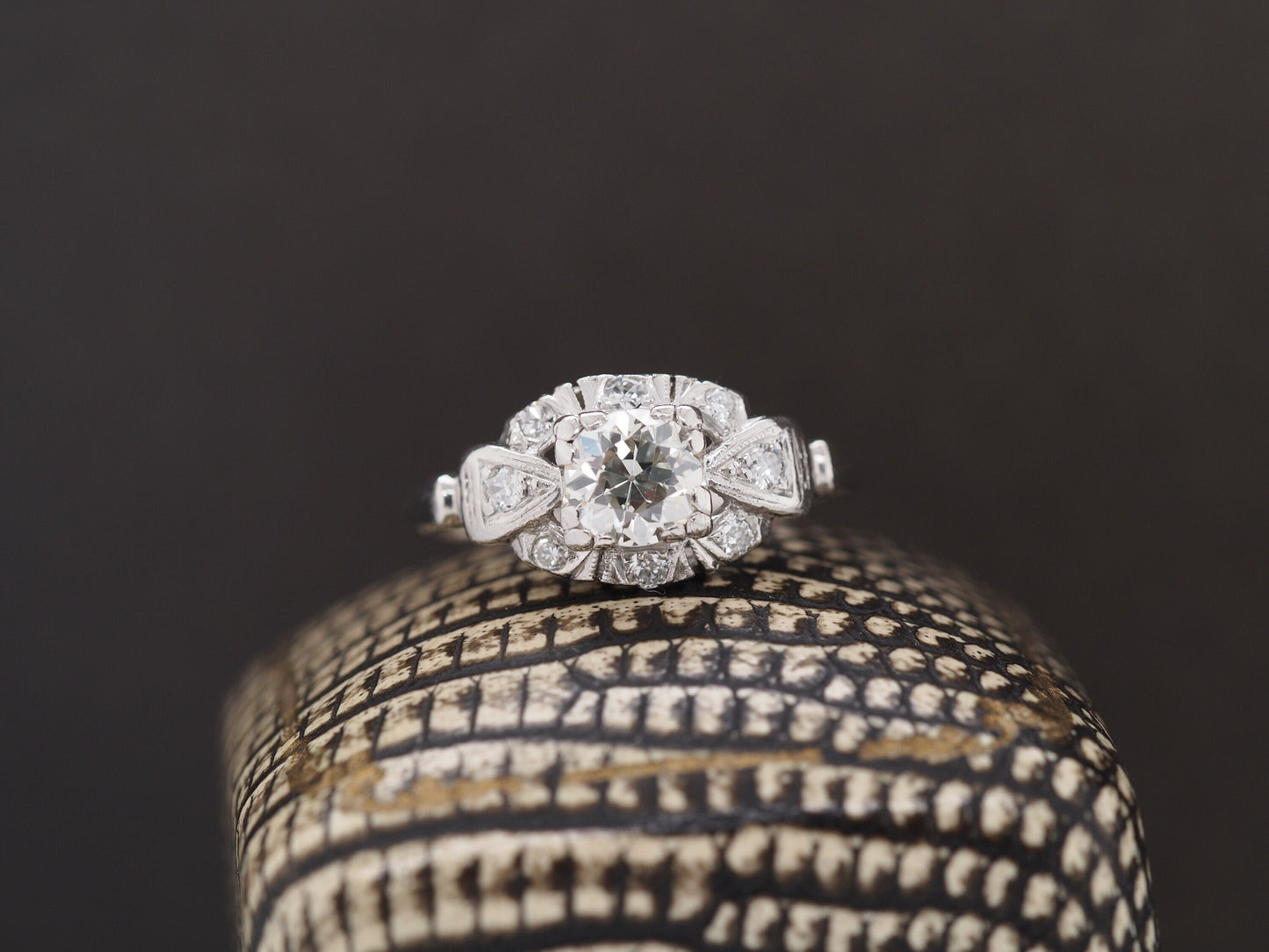 Circa 1930s Platinum Art Deco .65ct Old European Diamond Engagement Ring - VHK#333