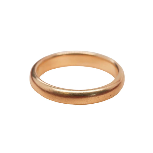 1900s Edwardian 18K Yellow Gold Wedding Band with Hallmarks - VHK#310