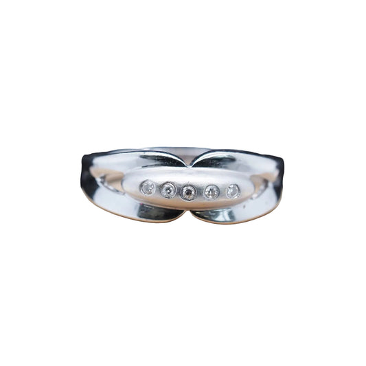 18K White Gold Diamond Wedding Band - VHK#307
