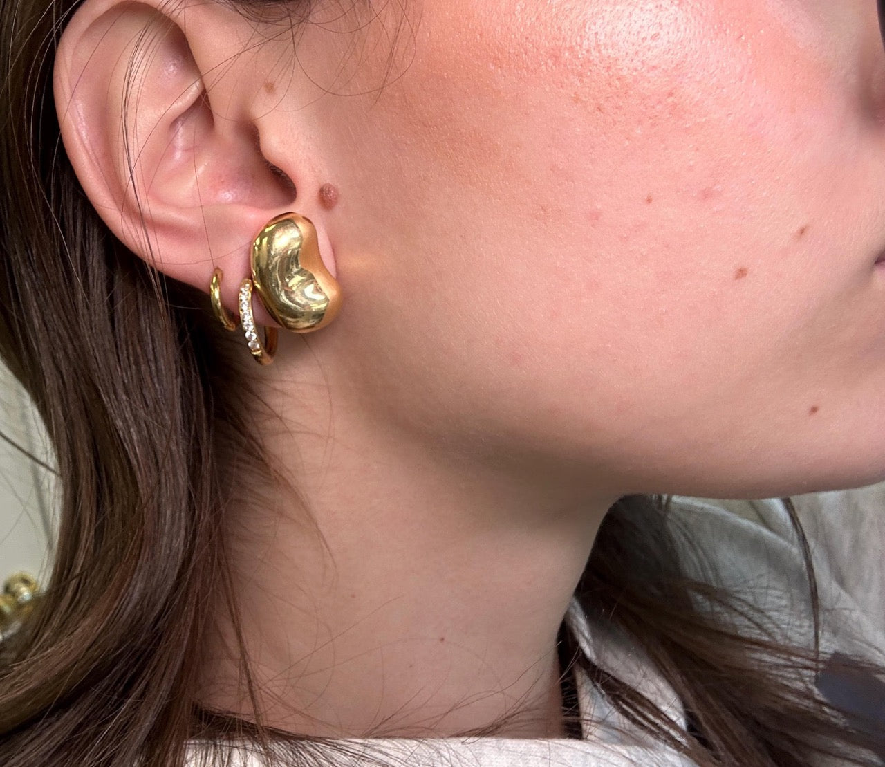 Tiffany & Co. 18K Yellow Gold JUMBO Bean Earrings by Elsa Peretti - VHK#361