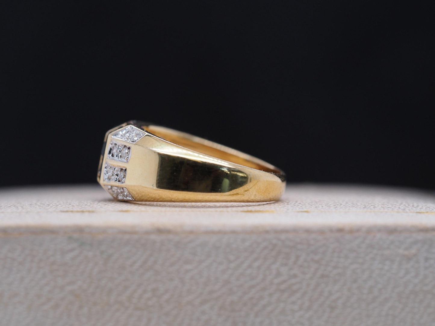 14K Yellow Gold Sapphire and Diamond Ring - VHK#287