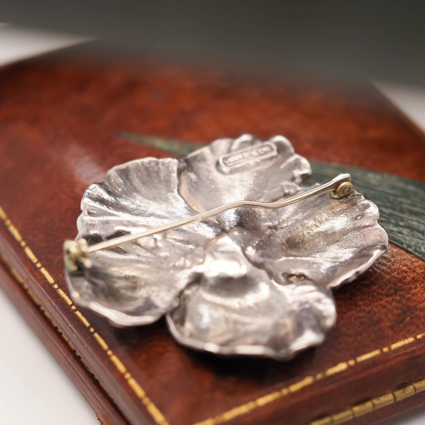 Vintage Large Size Sterling Silver GUMPS Hibiscus Flower - VHK#554