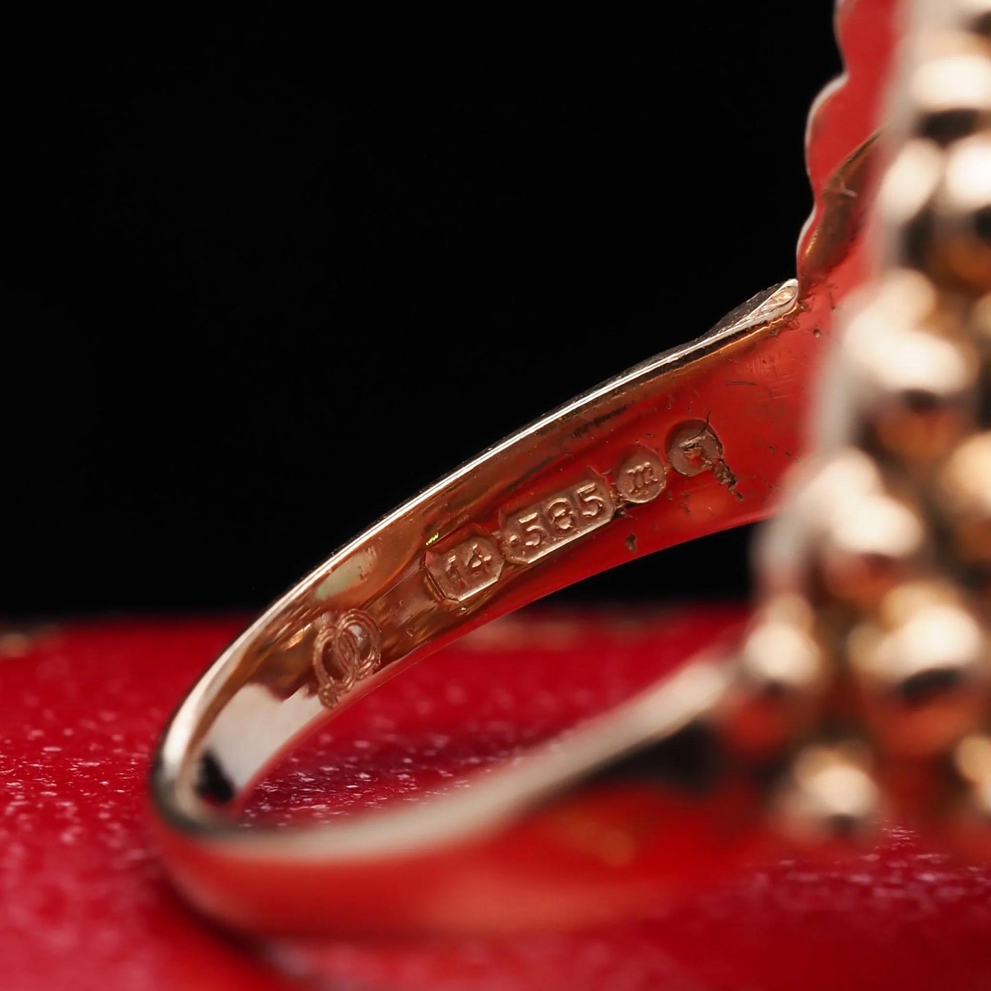 14K Yellow Gold Opal and Diamond Cocktail Ring - VHK#566