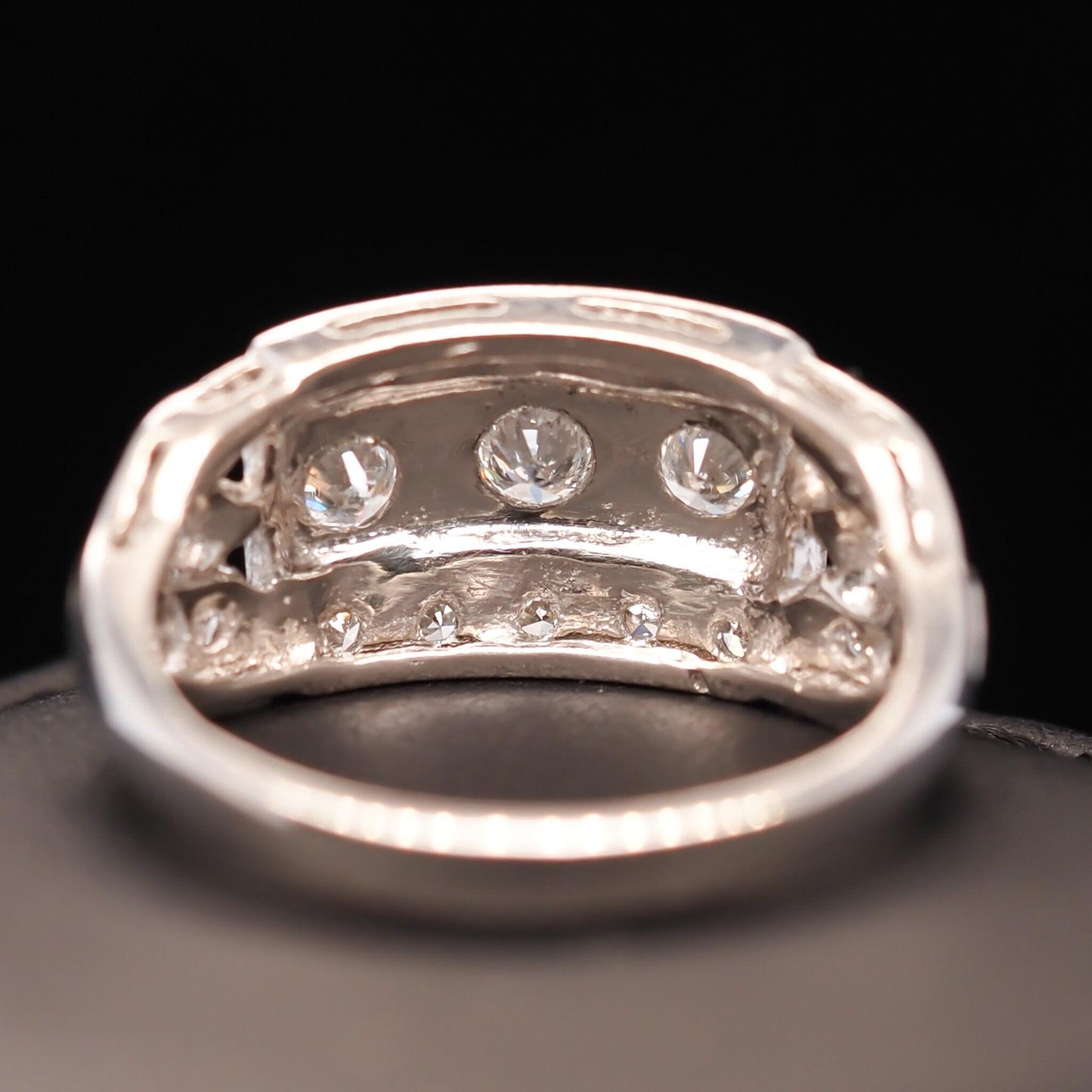 Platinum 1940s Art Deco Old European Diamond Engagement Ring - VHK#591