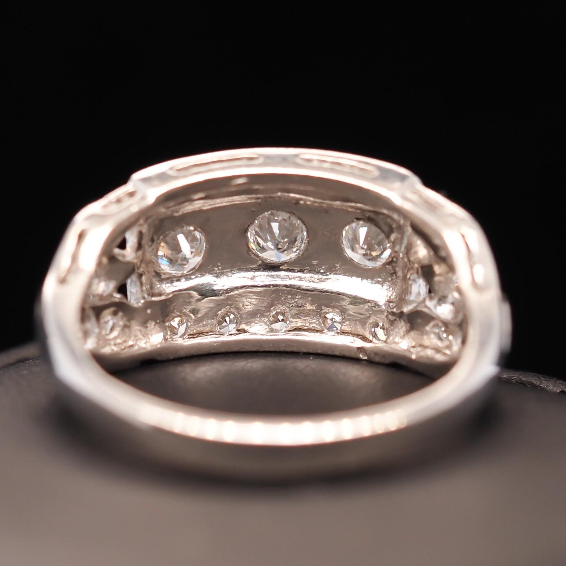 Platinum 1940s Art Deco Old European Diamond Engagement Ring - VHK#591