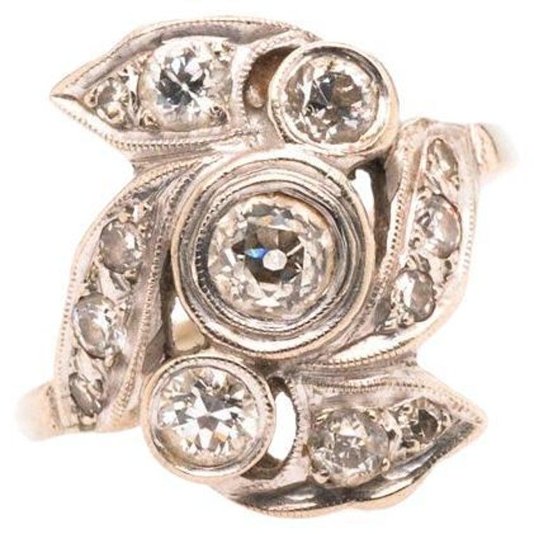 14K White Gold 1.00 Carat Total Weight Diamond Ring - VHK#378