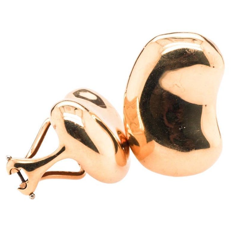 Tiffany & Co. 18K Yellow Gold JUMBO Bean Earrings by Elsa Peretti - VHK#361