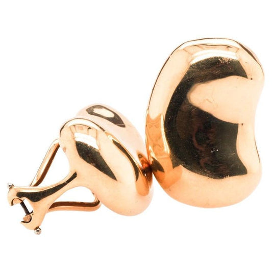 Tiffany & Co. 18K Yellow Gold JUMBO Bean Earrings by Elsa Peretti - VHK#361