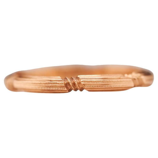 Vintage 14K Yellow Gold Wedding Band Size 5.75 - VHK#632