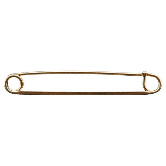 Vintage 14K Yellow Gold Safety Pin Brooch - VHK#892
