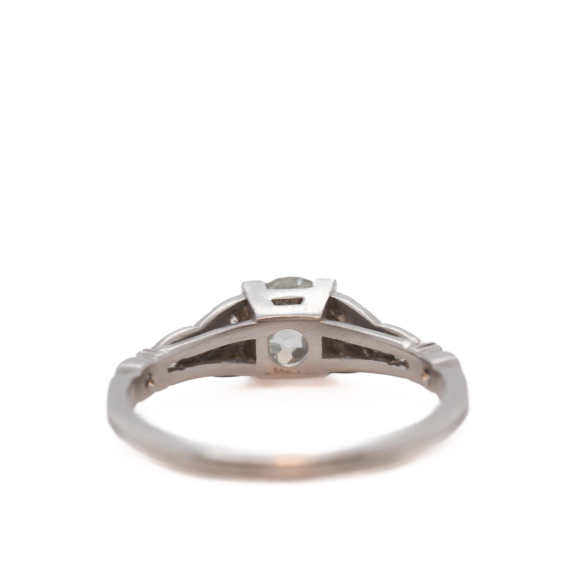 Circa 1920s GIA .99ct Old European Brilliant Diamond Engagement Ring