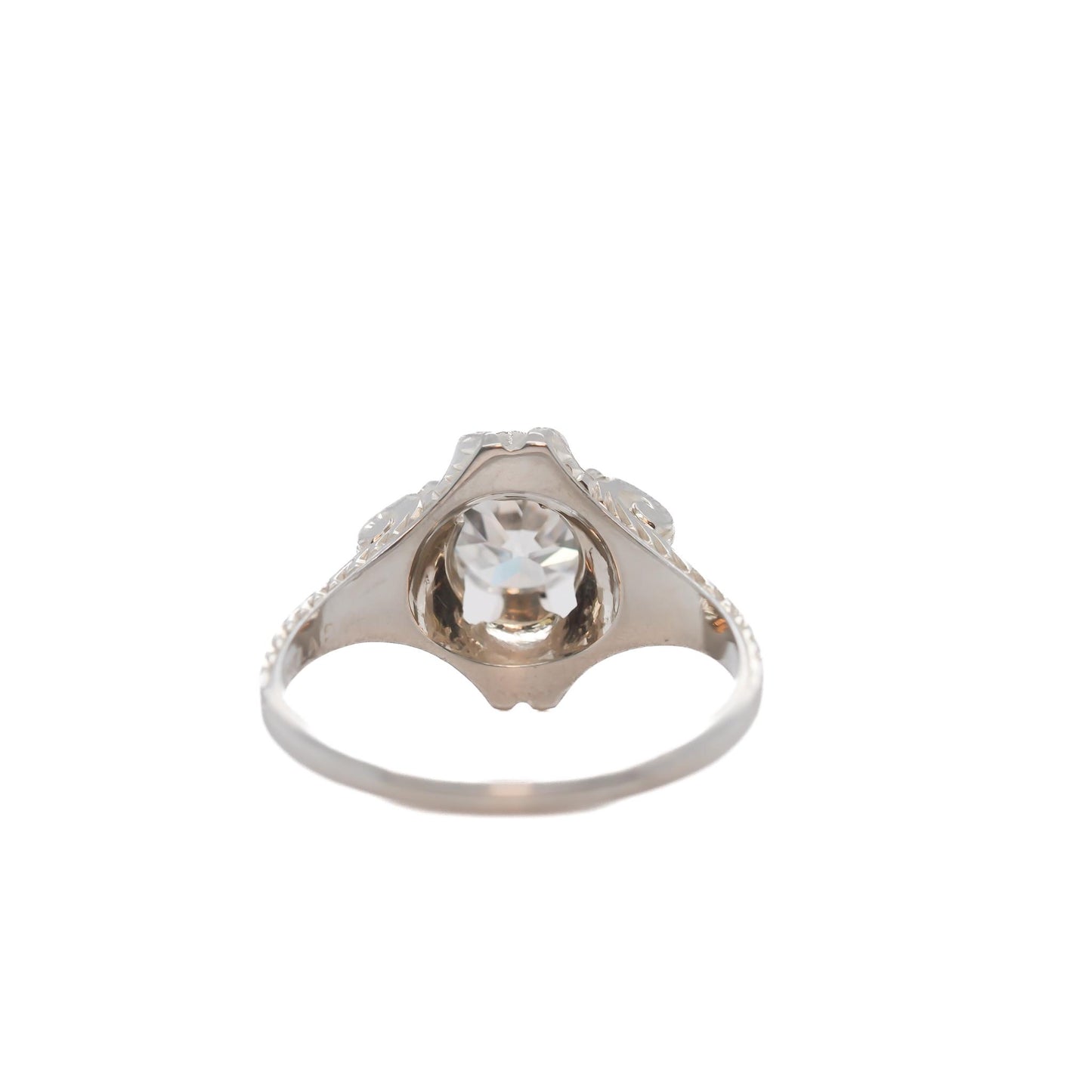 Circa 1930s GIA .89ct Old European Brilliant Diamond Engagement Ring