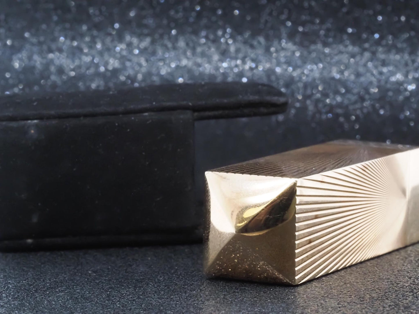 Estate  14K Yellow Gold Vintage Tiffany & Co. Lipstick Holder with Rubies - VHK#
