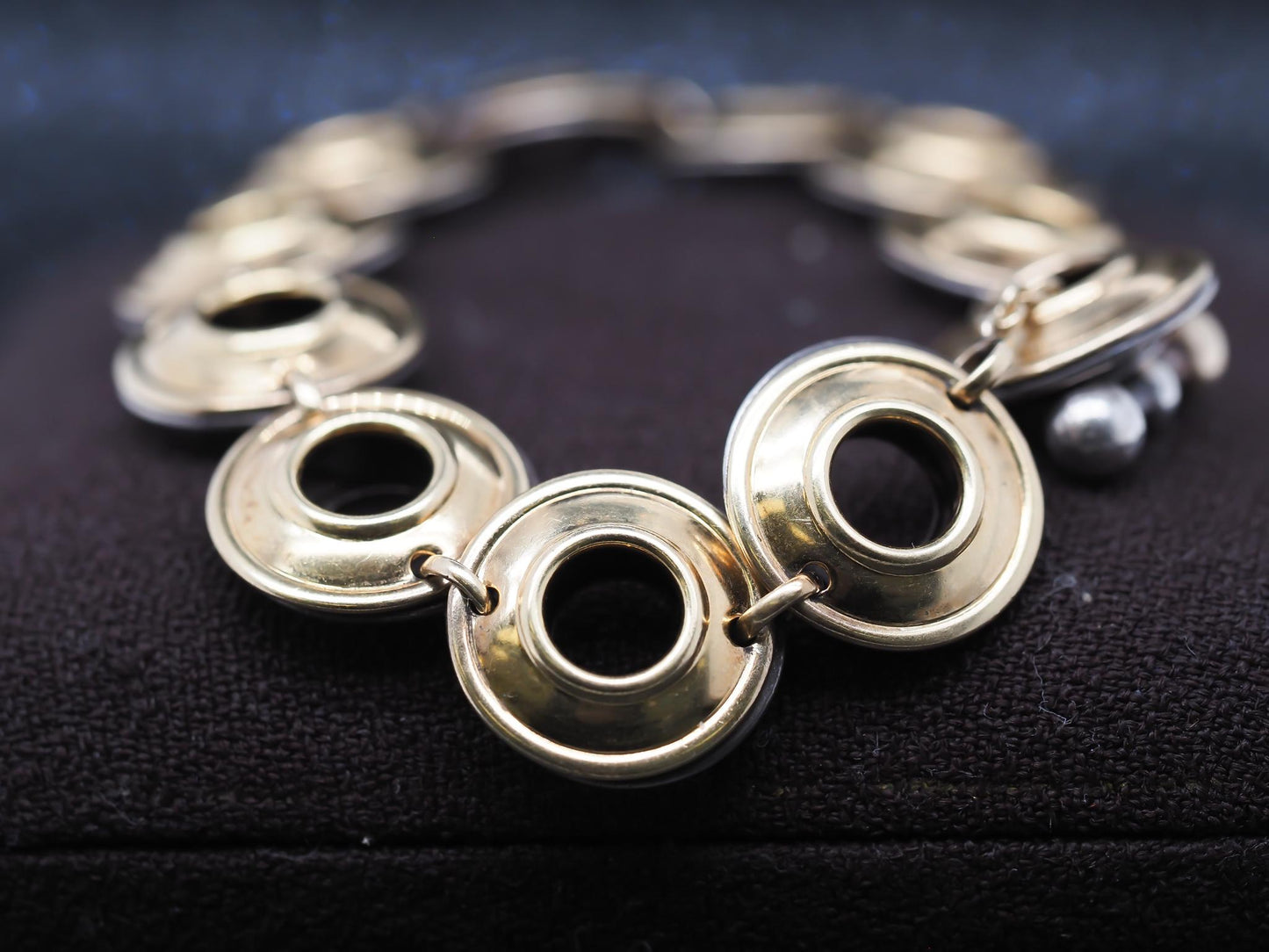 Estate Vintage Elsa Peretti 18K Gold & Sterling Silver Magic Disc Bracelet - VHK