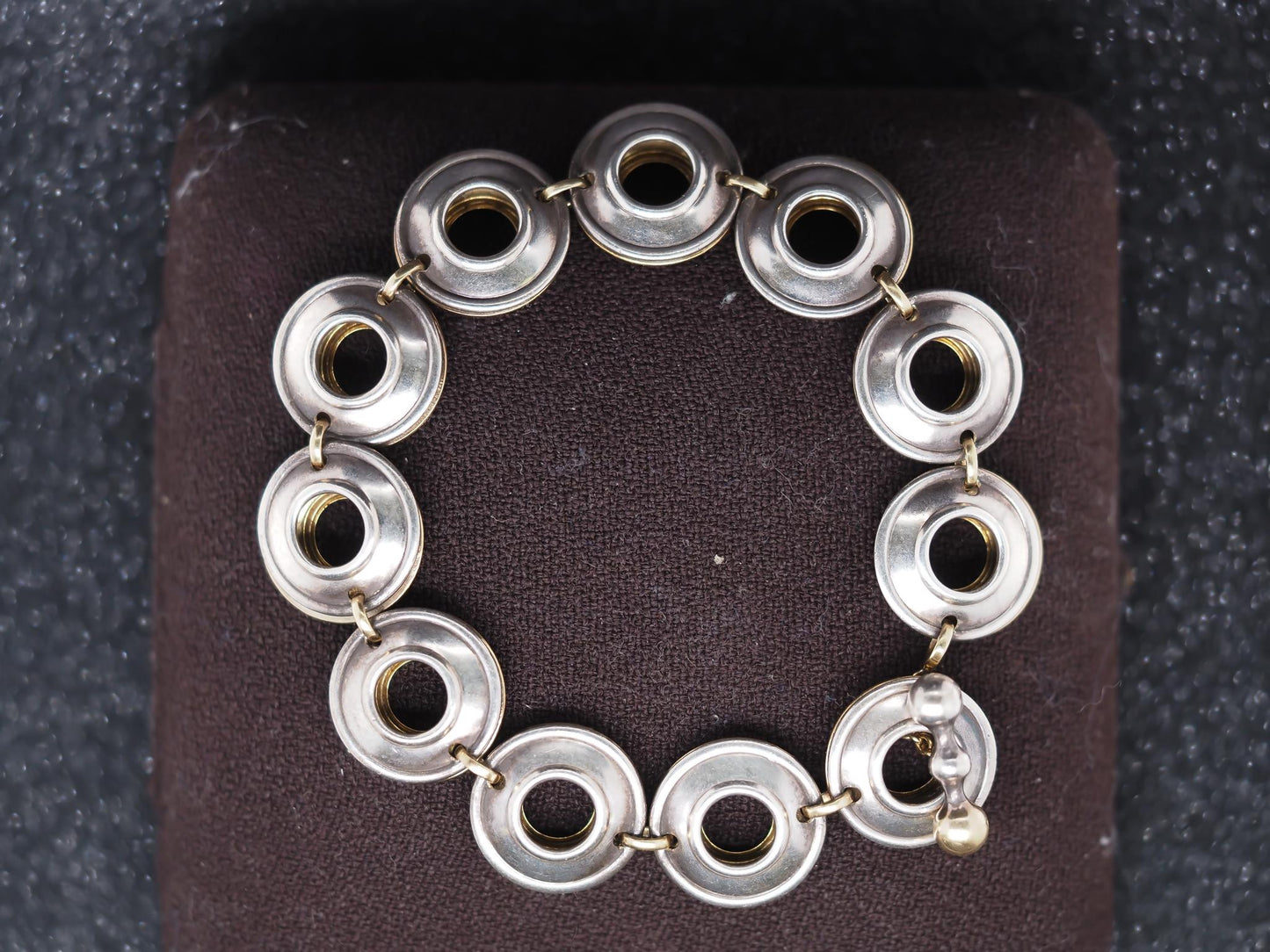 Estate Vintage Elsa Peretti 18K Gold & Sterling Silver Magic Disc Bracelet - VHK