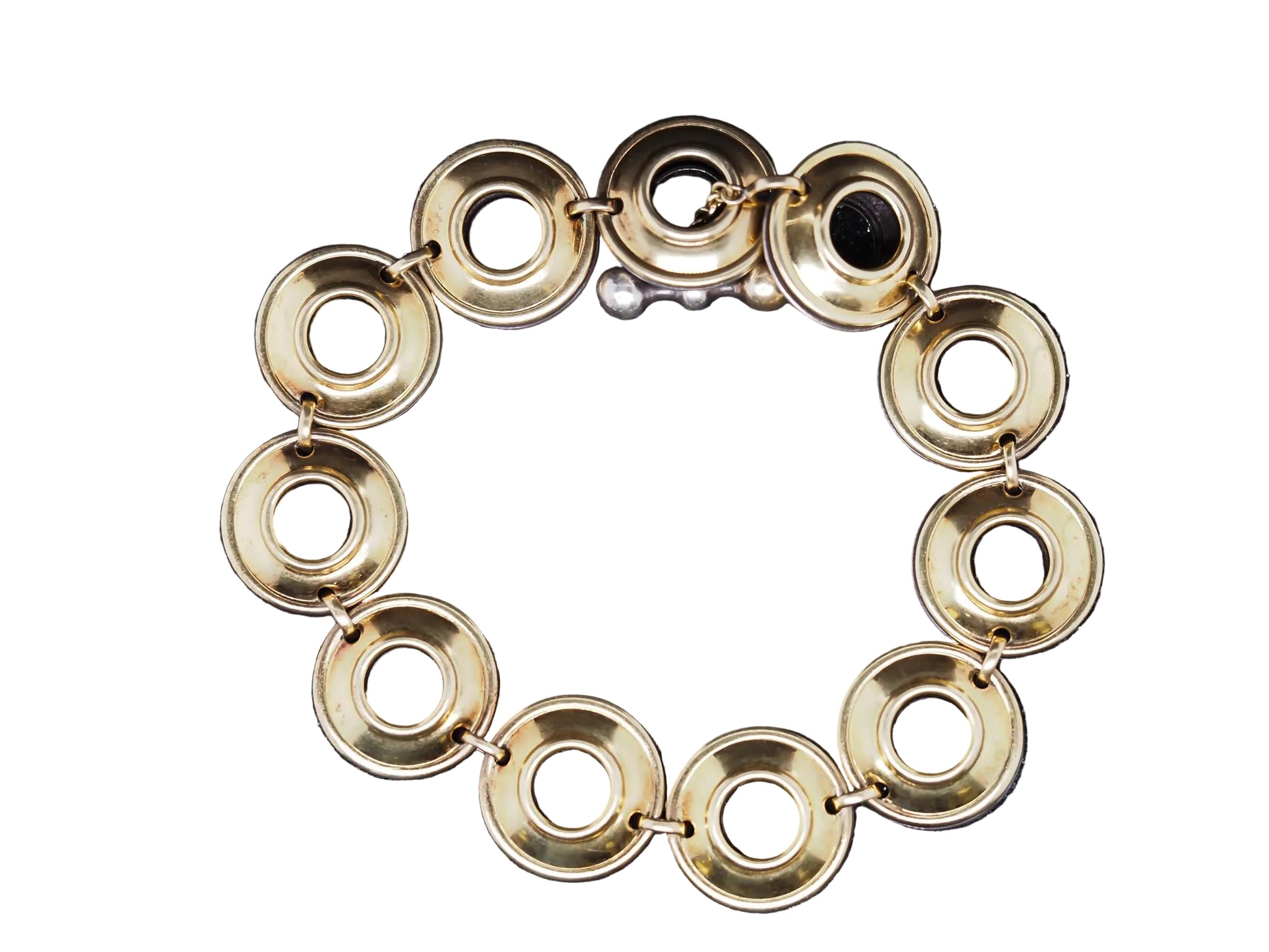Estate Vintage Elsa Peretti 18K Gold & Sterling Silver Magic Disc Bracelet - VHK