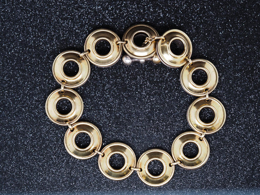 Estate Vintage Elsa Peretti 18K Gold & Sterling Silver Magic Disc Bracelet - VHK