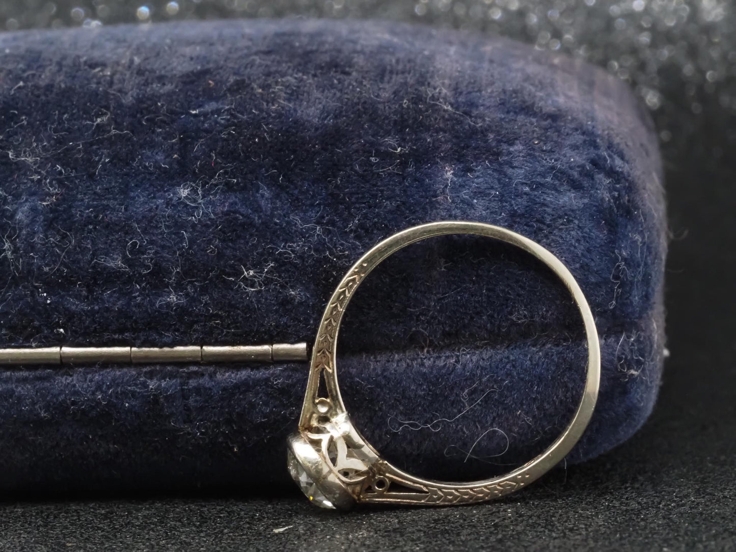 Estate Edwardian .95ct Old European Diamond Engagement Ring - VHK#203a