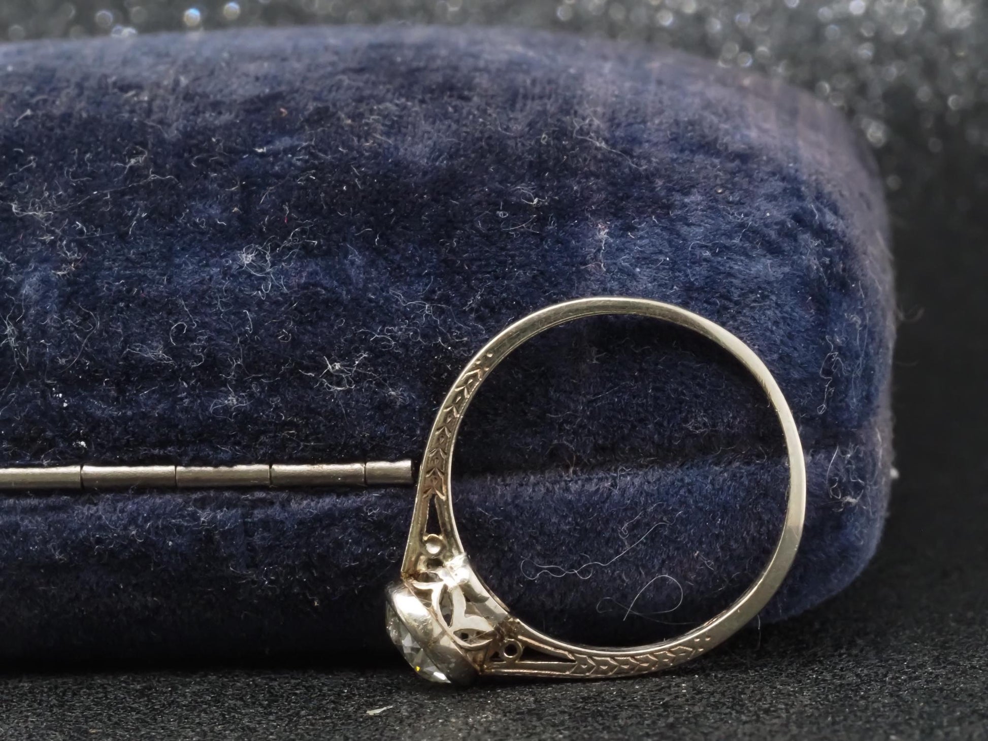 Estate Edwardian .95ct Old European Diamond Engagement Ring - VHK#203a