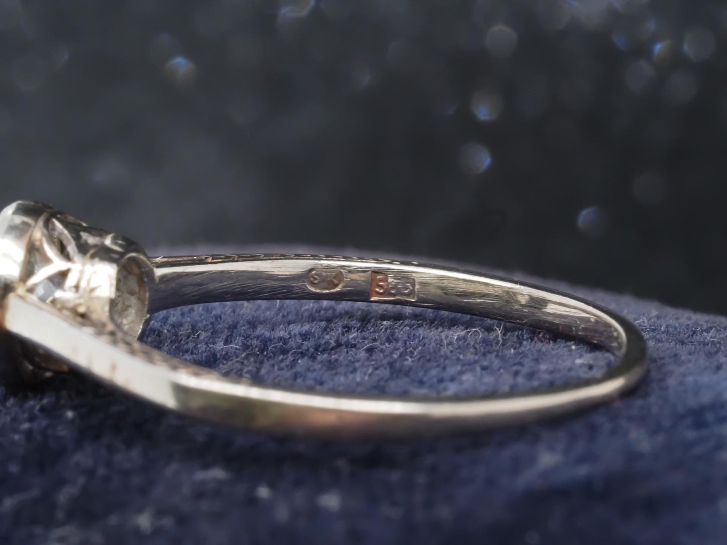 Estate Edwardian .95ct Old European Diamond Engagement Ring - VHK#203a