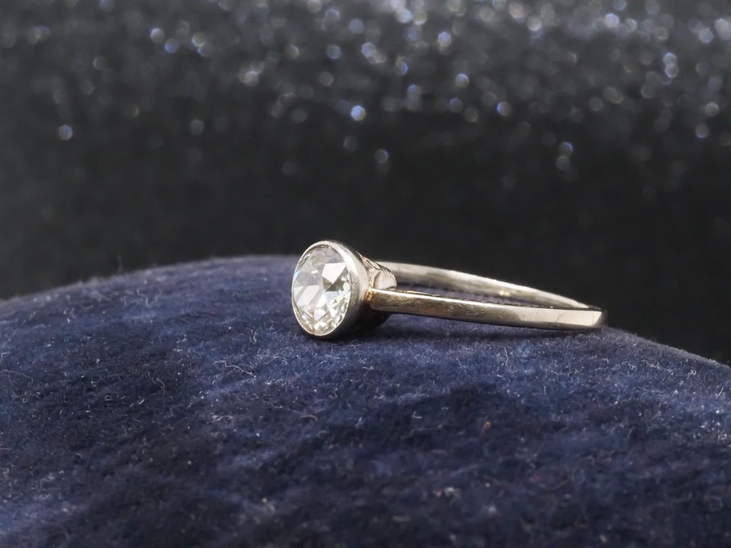 Estate Edwardian .95ct Old European Diamond Engagement Ring - VHK#203a