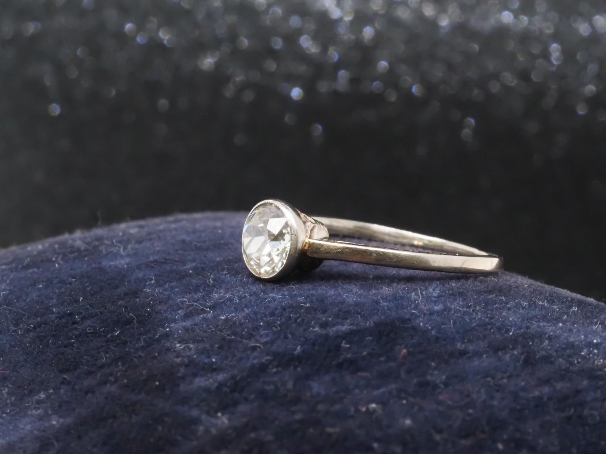 Estate Edwardian .95ct Old European Diamond Engagement Ring - VHK#203a