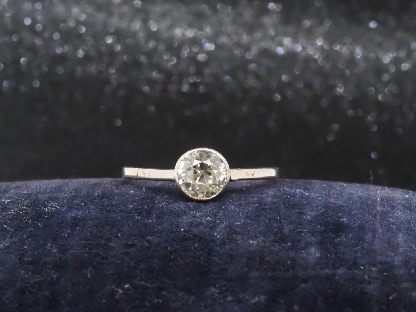 Estate Edwardian .95ct Old European Diamond Engagement Ring - VHK#203a